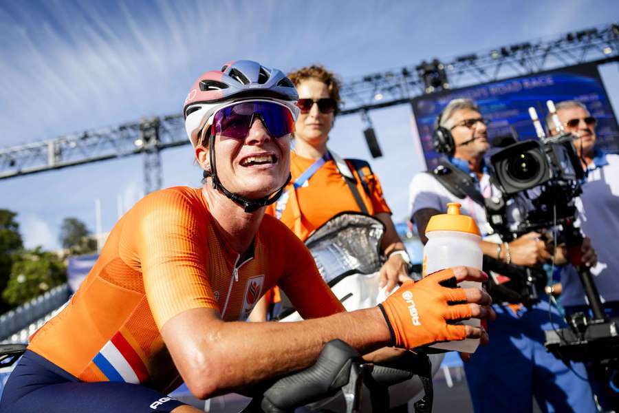 Marianne Vos na de wegrace in Parijs