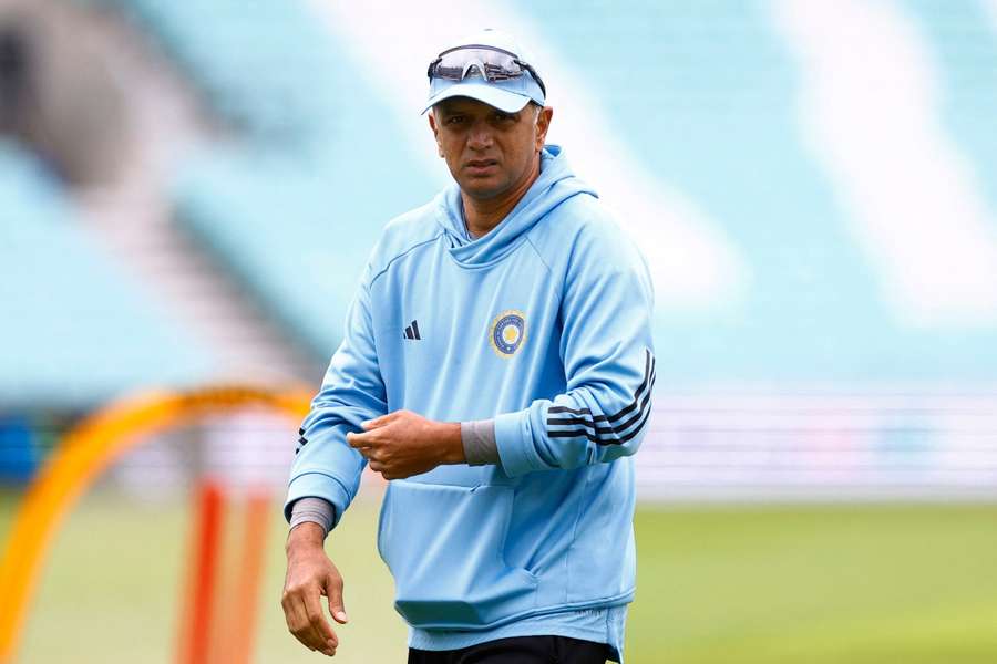 India's head coach Rahul Dravid during practice