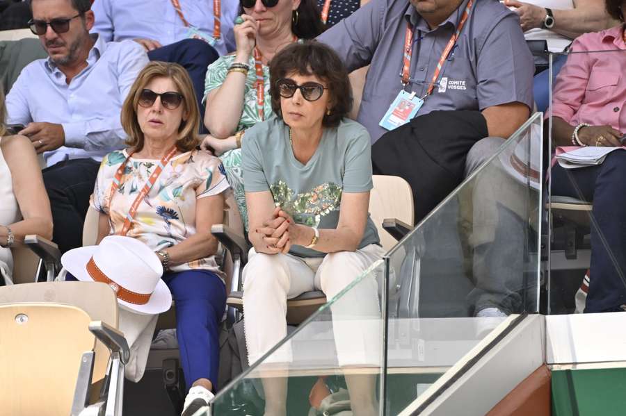 Virginia Ruzici (centru) la turneul de la Roland Garros