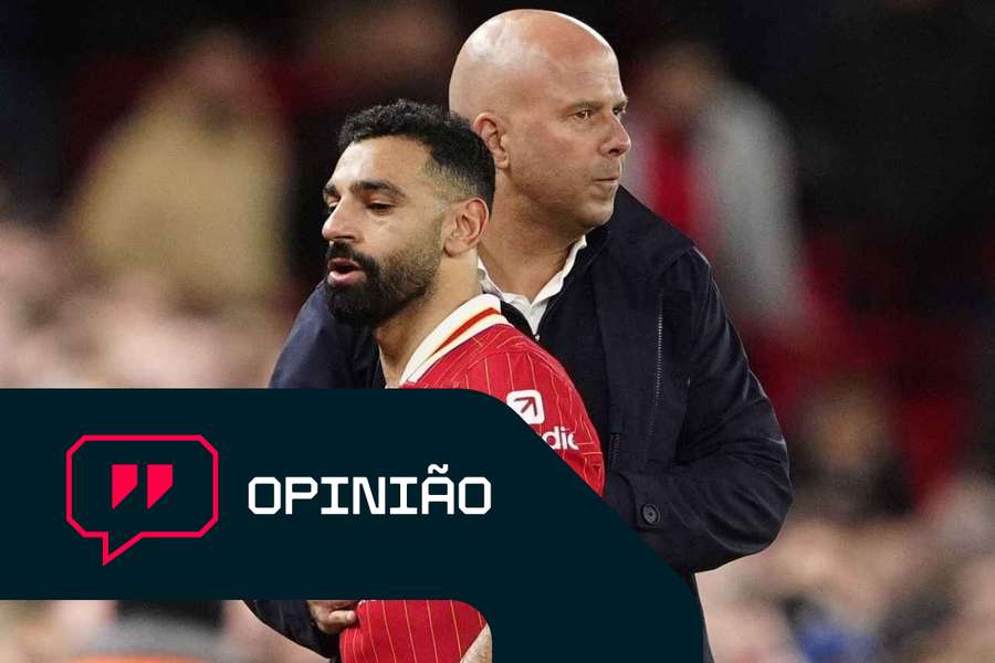 Arne Slot com Mohamed Salah Arne Slot com Mohamed Salah