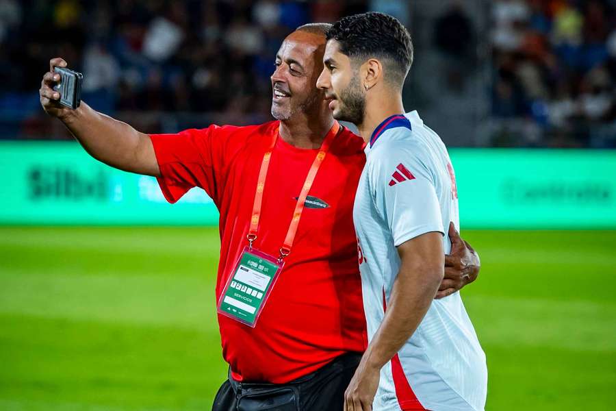 Ayoze, antes de comenzar el entrenamiento en Tenerife