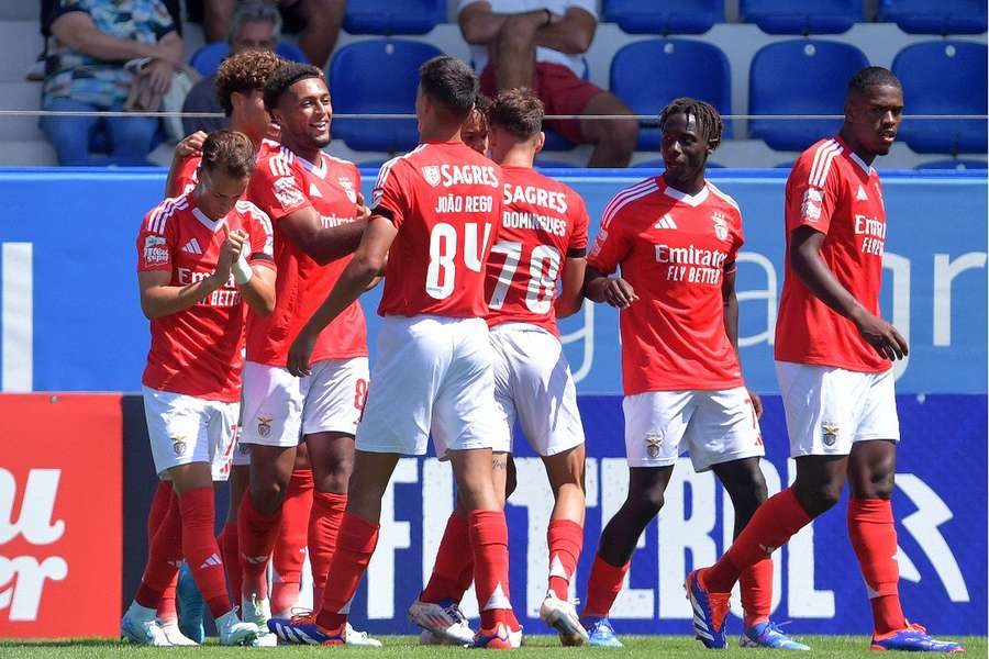 A festa dos jogadores do Benfica B