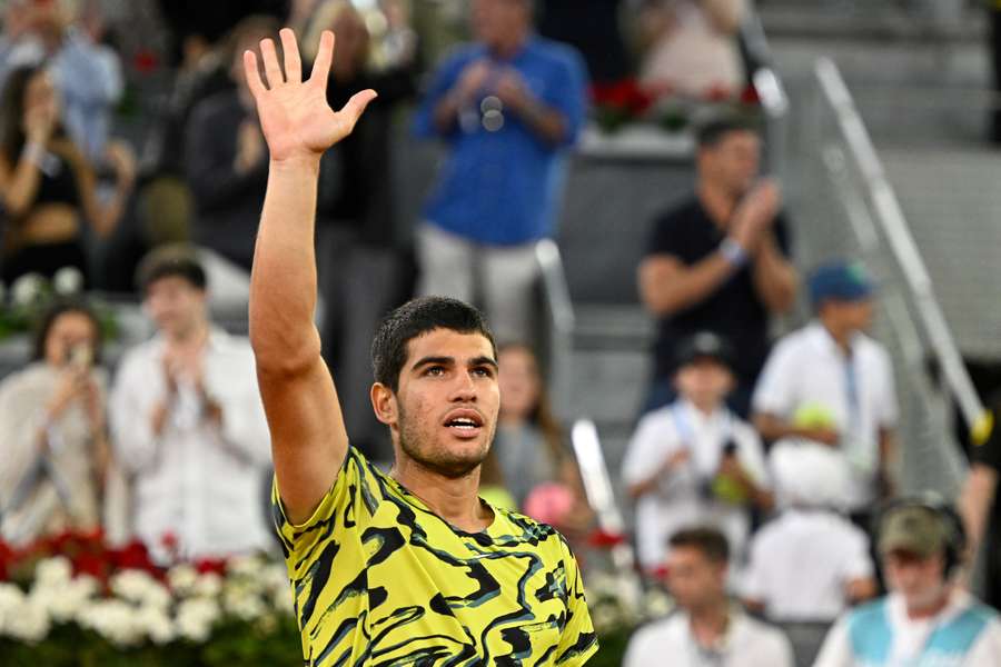 Alcaraz après sa victoire sur Dimitrov.