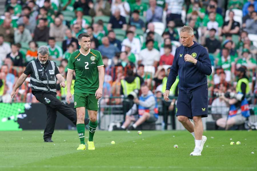 Ireland fans protested during their game with Qatar Ireland fans protested during their game with Qatar