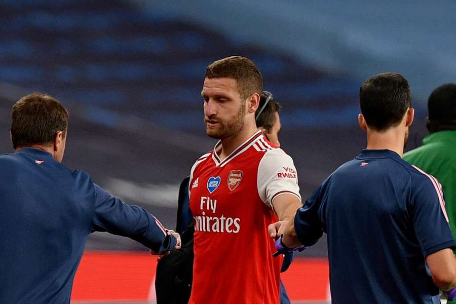 Skhodran Mustafi im Jahr 2020 im Trikot des FC Arsenal