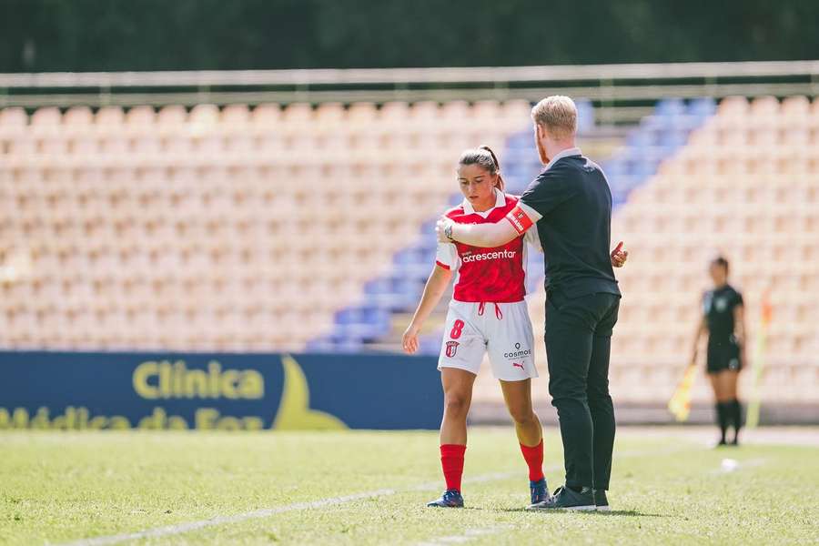 Maria Alagoa com o treinador Marwin Bolz Maria Alagoa com o treinador Marwin Bolz