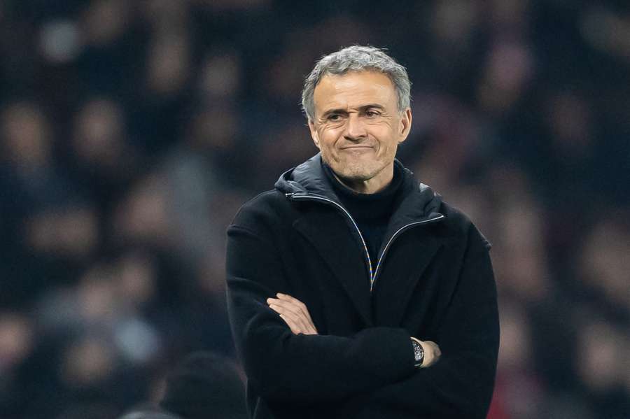 Luis Enrique lors du match contre Brest.