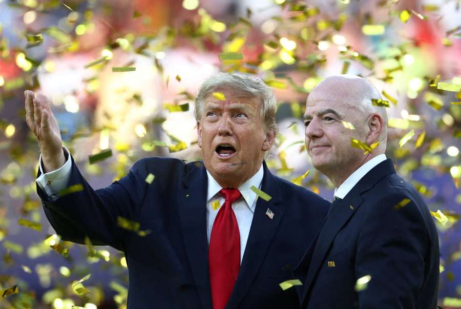 Trump i Infantino po finale MŚ 2026. Trump i Infantino po finale MŚ 2026.