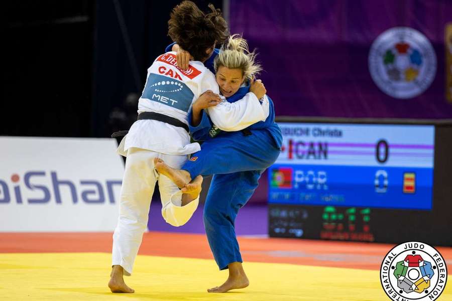 Telma Monteiro em ação nos Masters da Hungria este ano