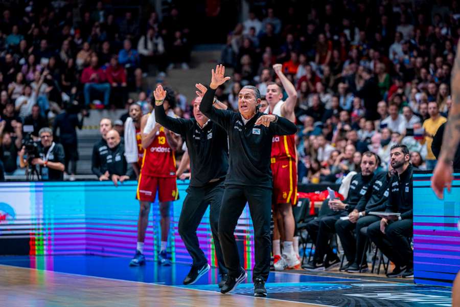 Sergio Scariolo, durante el Eslovaquia-España en Bratislava