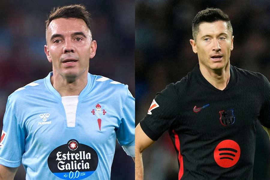 Aspas y Lewandowski, protagonistas del Celta-Barcelona