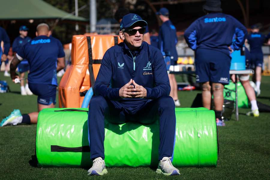 New Wallabies head coach Les Kiss overseeing a training run at North Sydney Oval last week. New Wallabies head coach Les Kiss overseeing a training run at North Sydney Oval last week.