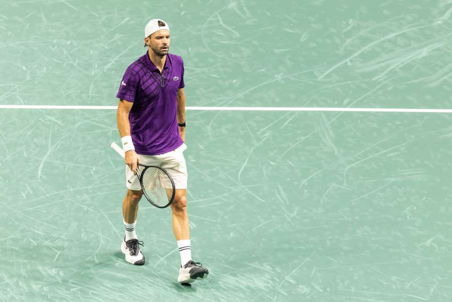 Grigor Dimitrov won his first match at the Paris Masters Grigor Dimitrov won his first match at the Paris Masters
