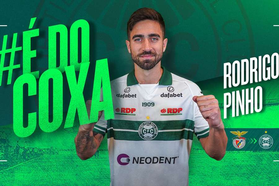 Oficial: Rodrigo Pinho rescinde com Benfica e assina pelo Coritiba
