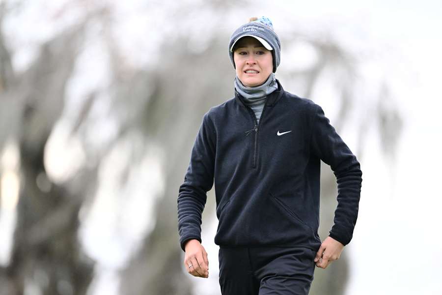 Nelly Korda fired an eight-under par 64 in cold rain and windy conditions lead after the third round of the LPGA Tournament of Champions