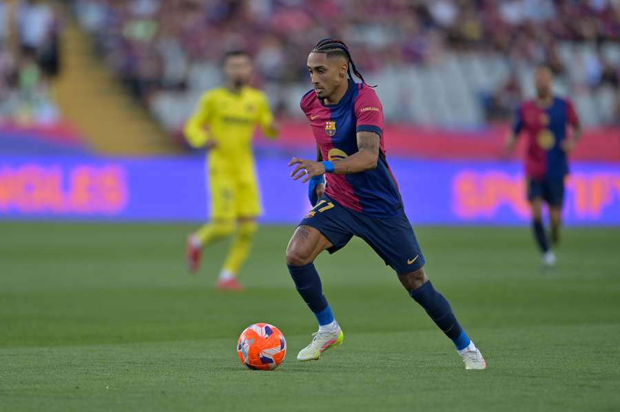 Raphinha lors du match face à Villarreal.