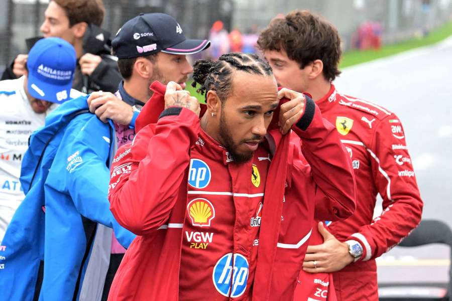 Ferrari's Lewis Hamilton ahead of the race in Melbourne