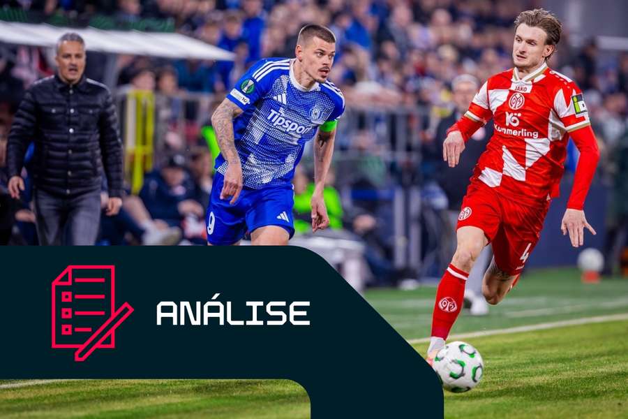 Jan Kliment (Olomouc) no jogo frente ao Mainz