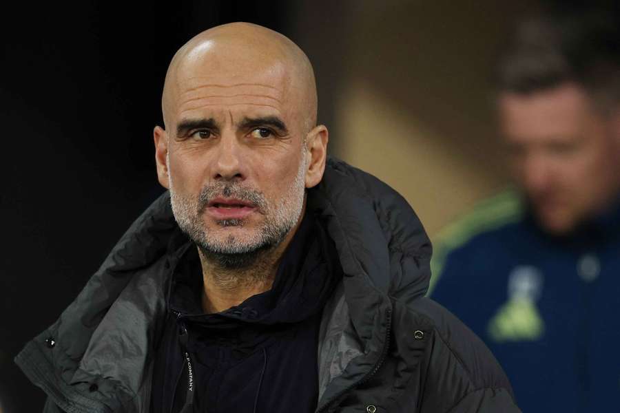 Pep Guardiola, treinador do Manchester City
