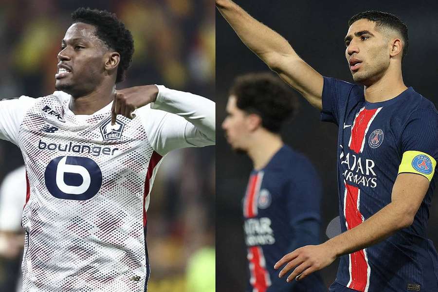 Jonathan David et Achraf Hakimi dans le onze type de l'année 2024 de Flashscore France.