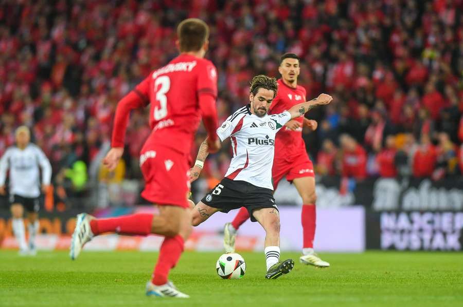 Claude Goncalves podczas meczu Widzew - Legia, 15.05.2025.