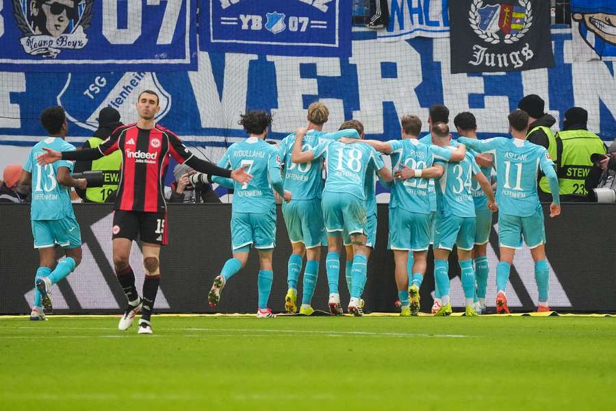 Hoffenheim celebrate goal