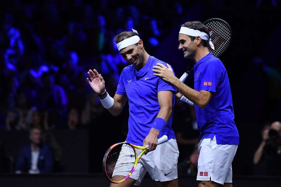 Nadal y Federer, en la Laver Cup de 2022.