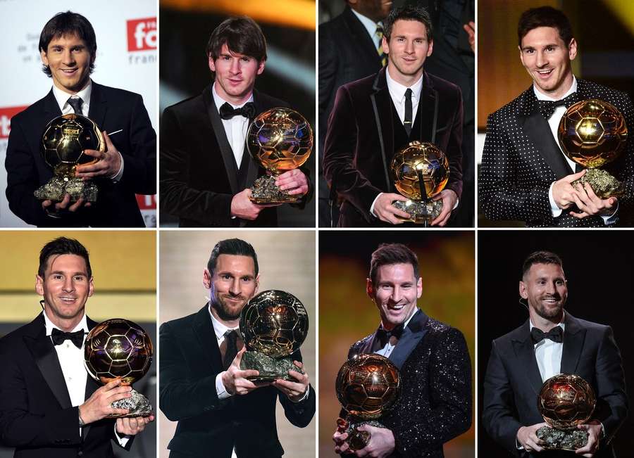 Messi é dono de oito Bolas de Ouro