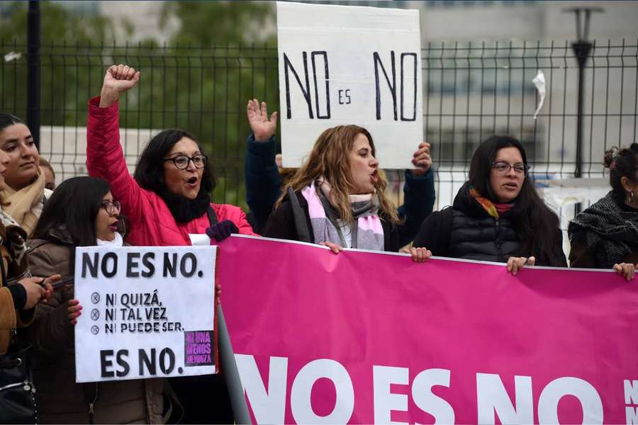 Manifestación a favor de la supuesta víctima