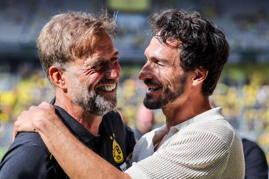 Klopp e Hummels durante o jogo de sábado