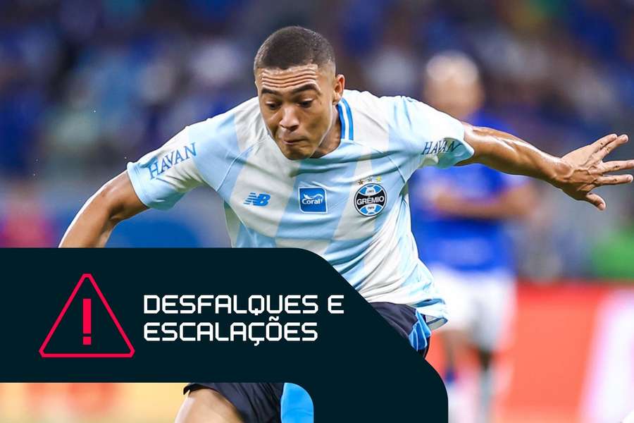 Carlos Vinícius está suspenso e desfalca Grêmio contra Athletico-PR