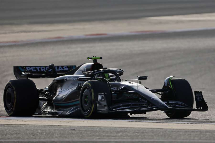 Hamilton a bordo della nuova Mercedes