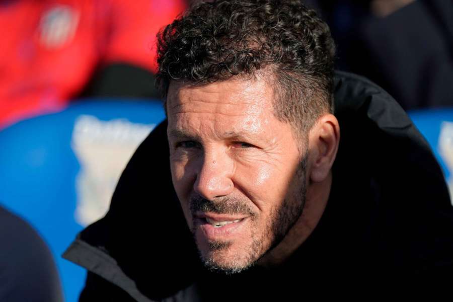 Atletico Madrid coach Diego Simeone before the match with Leganes