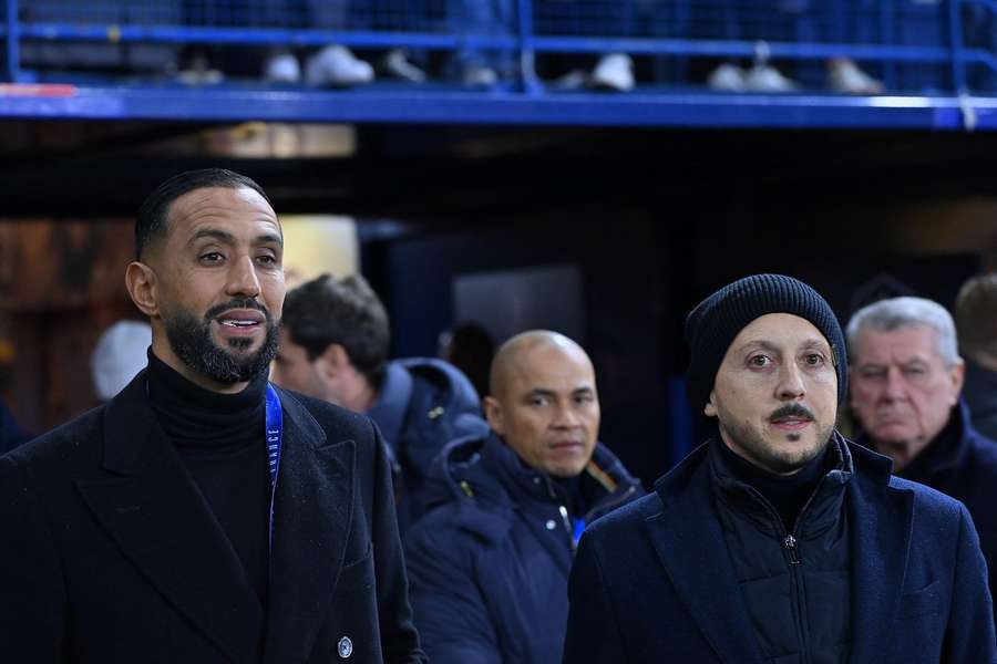 Medhi Benatia et Pablo Longoria à Bruges