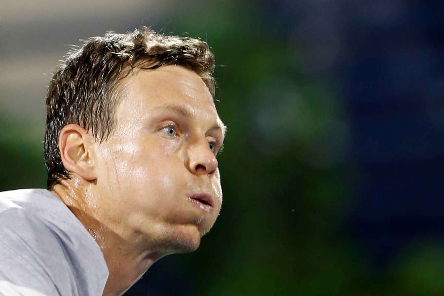 Tomas Berdych tijdens zijn actieve loopbaan in 2019