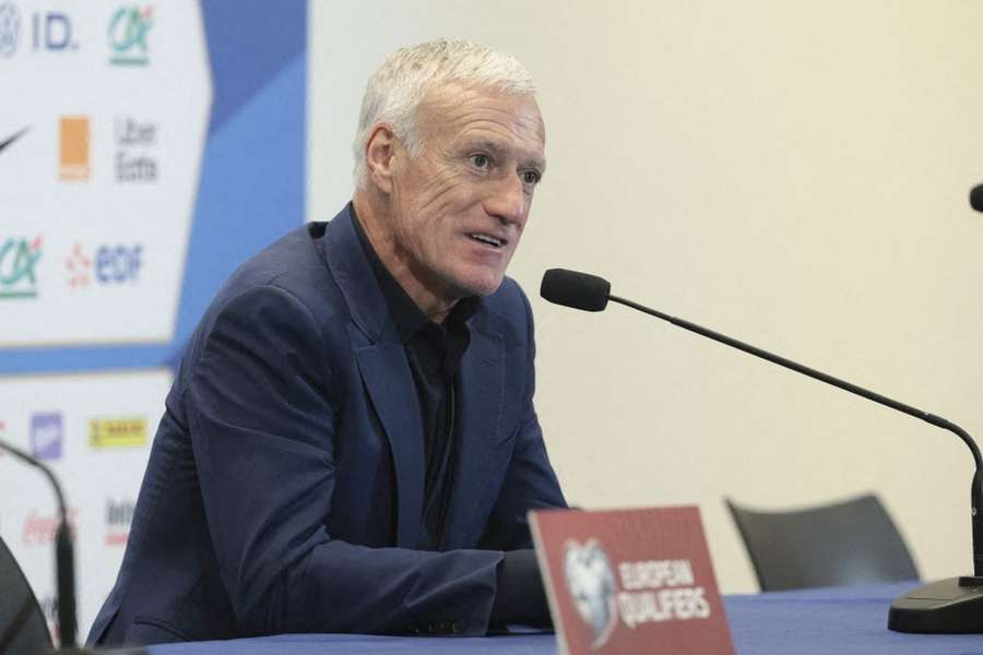 Didier Deschamps en conférence de presse.