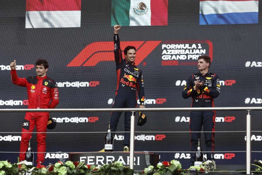 Il podio del Gran Premio dell'Azerbaijan