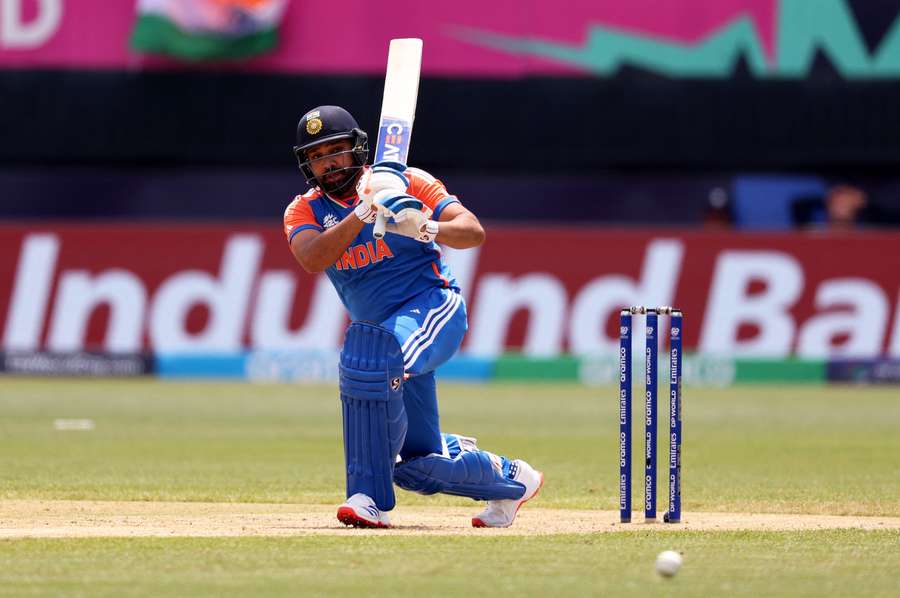 Rohit Sharma in action against Ireland