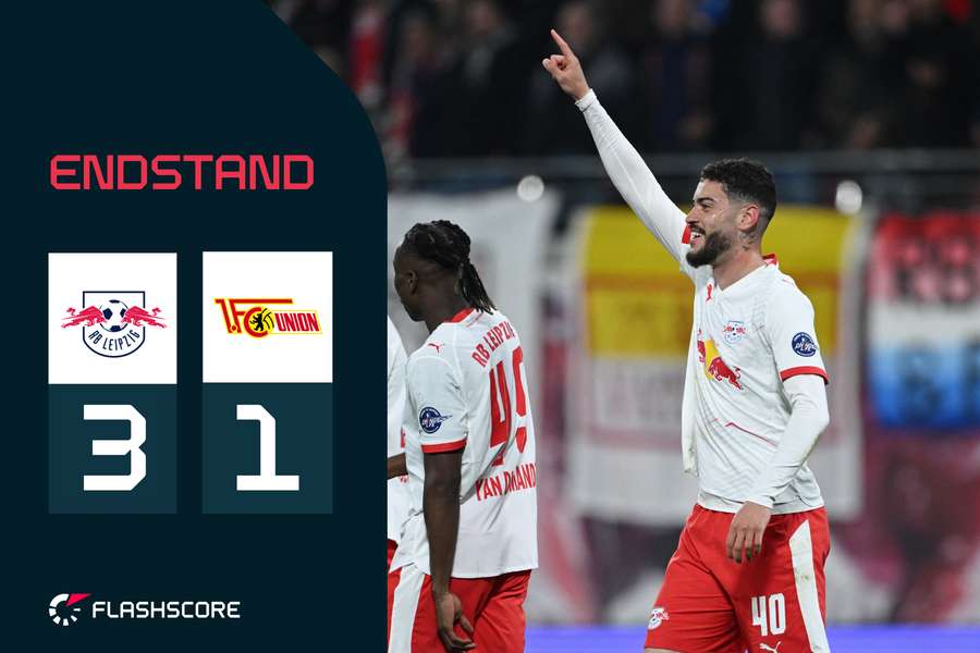 Romulo feiert seinen Treffer beim Leipziger Sieg gegen Union Berlin.