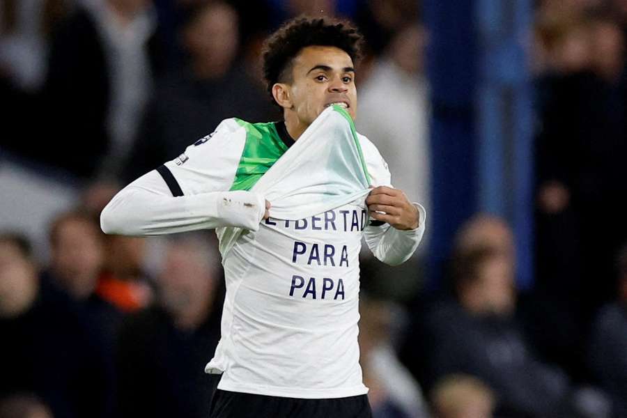 Luis Diaz scored the winner in Liverpool's last league game and unveiled a message for his father's release under his shirt