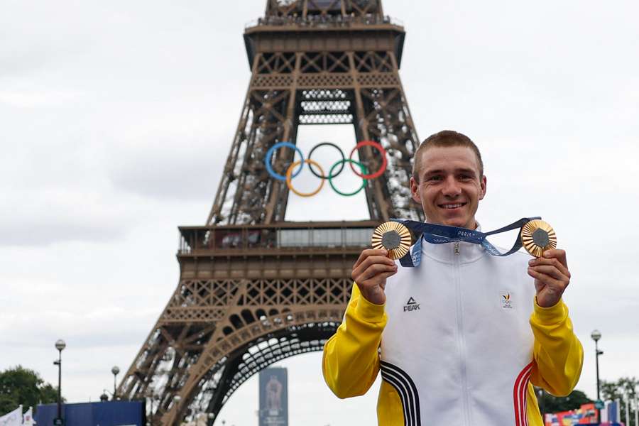 Remco Evenepoel et ses deux médailles d'or