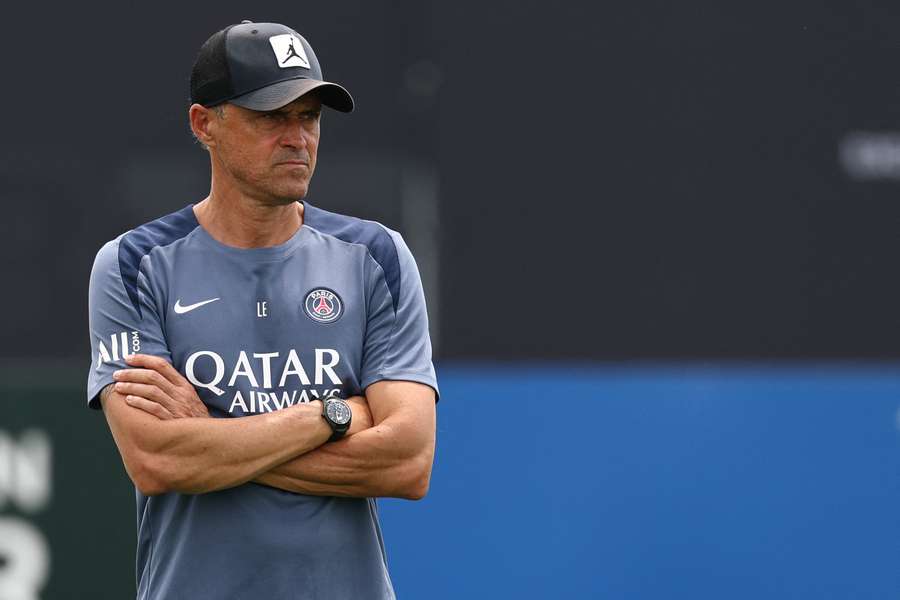 Luis Enrique lors du Mondial des clubs. Luis Enrique lors du Mondial des clubs.