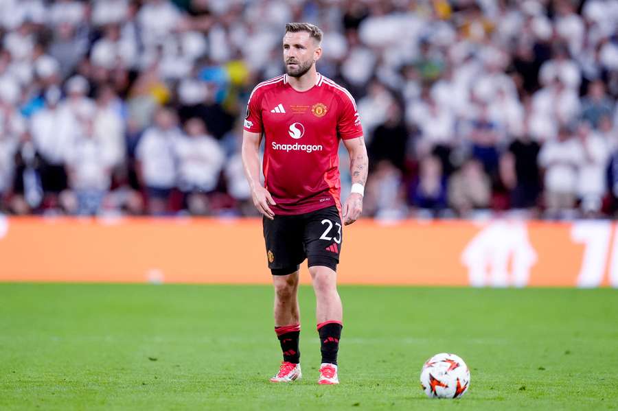 Luke Shaw ficou desiludido após a derrota do Manchester United na final da Liga Europa.