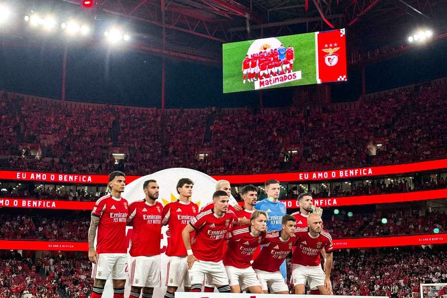 Equipa do Benfica na Luz