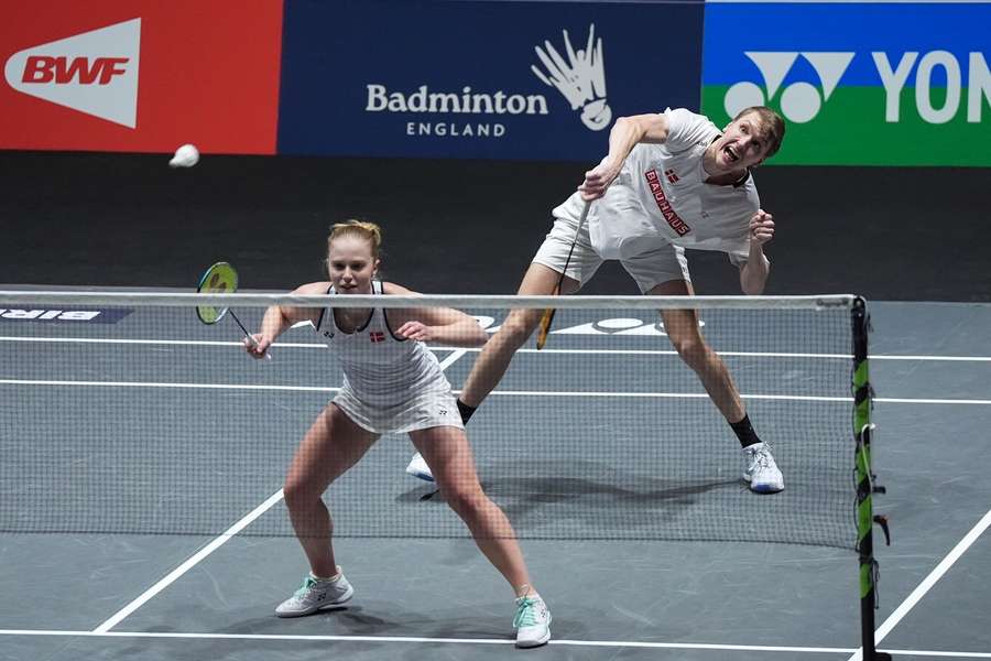 Denmark's Jesper Toft and Amalie Magelund in action