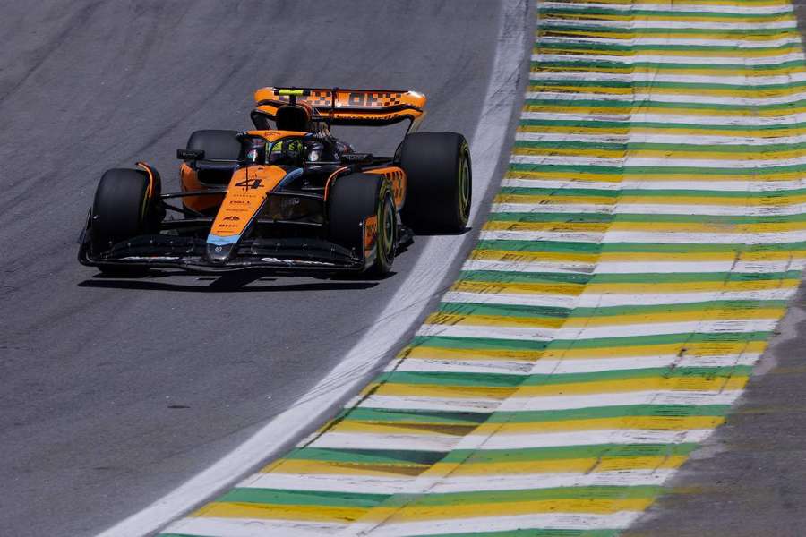 McLaren's Lando Norris in action