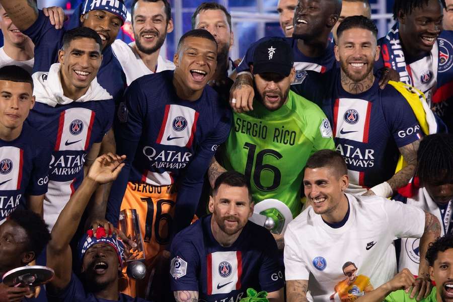 PSG celebrate their Ligue 1 title