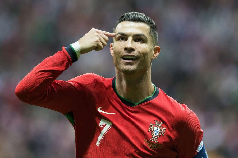 Cristiano Ronaldo festeggia il suo gol