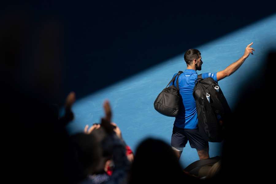Djokovic waves goodbye to the Melbourne crowd