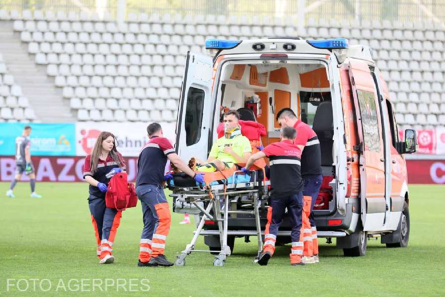 Luca Mihai a suferit o accidentare gravă în partida dintre Dinamo și Poli Iași